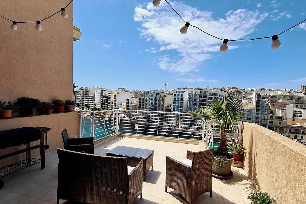 2 Bedroom Seafront Duplex Penthouse In The Heart Of Spinola Bay Saint Julian's