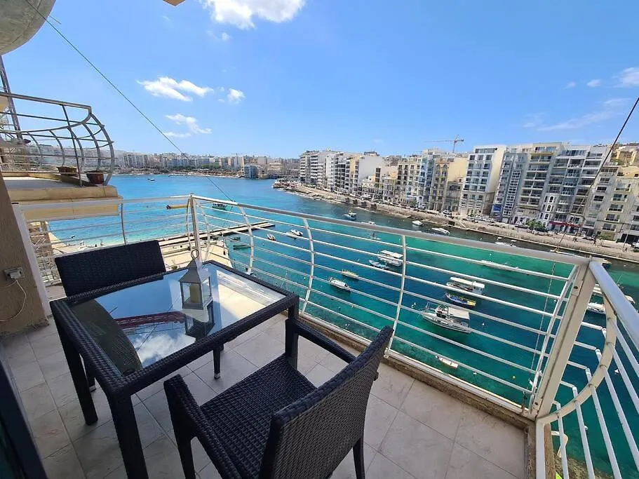 Apartment 2 Bedroom Seafront Duplex Penthouse In The Heart Of Spinola Bay Saint Julian's