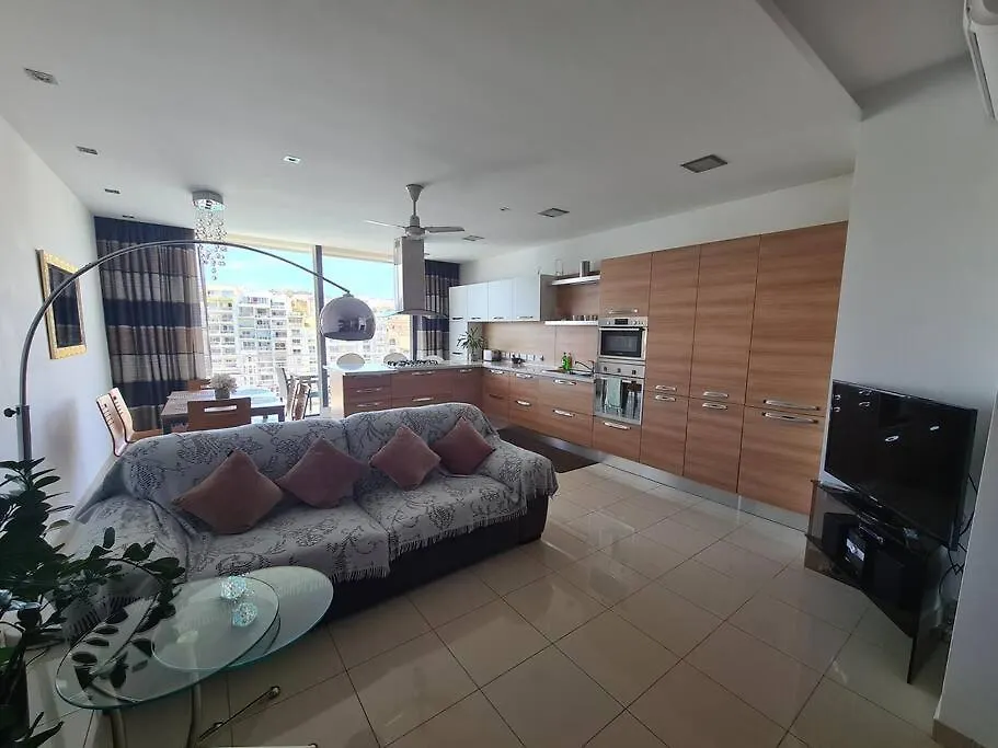 2 Bedroom Seafront Duplex Penthouse In The Heart Of Spinola Bay Saint Julian's