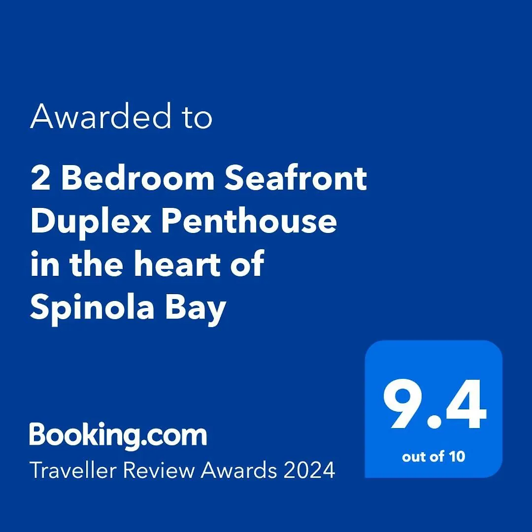 2 Bedroom Seafront Duplex Penthouse In The Heart Of Spinola Bay Saint Julian's 0*,